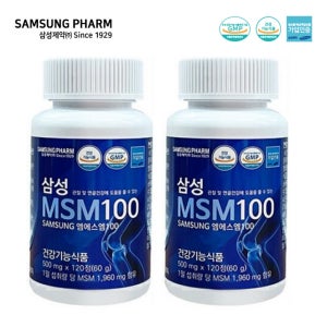 삼성제약 MSM 식이유황 관절 연골 케어 엠에스엠 1520g 90정, 2개