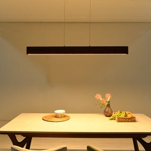 플루스 월넛1200 나무식탁조명 LED 주방등 우드 인테리어 펜던트