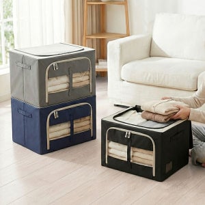 더조은홈 패브릭 리빙박스 옷 이불 소품 정리함 100L 2P