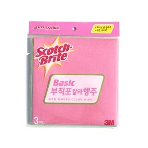 3M 행주 부직포칼라3매 38 x 38cm 팩