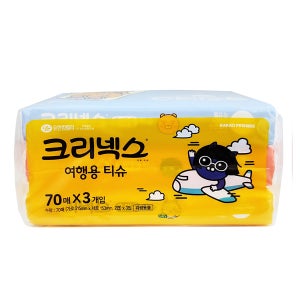 크리넥스 카카오 여행용 티슈 70매 x 3개입