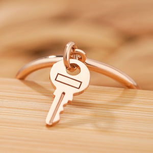 14K18K 델로키키 열쇠 딸랑이 반지 행운