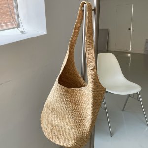 차롬 라피아 숄더백 핸드메이드 여름 밀짚가방