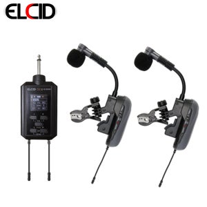 ELCID HS-EM66 SS 무선마이크 2채널 색소폰+색소폰 자체 에코 이팩터 볼륨 조절기능