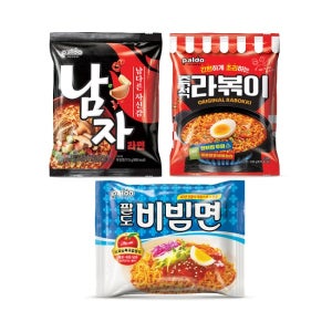 팔도 봉지라면모음( 라볶이 4개+ 남자라면 4개+ 마라왕단종 팔도 비빔면 4개) + 1개 서비스증정