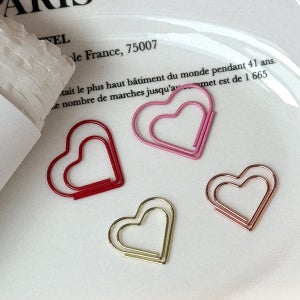 심플 하트클립 집게 장식핀 데코용 소품 꽃다발 포장 50개