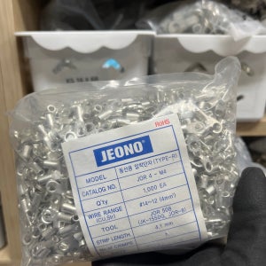 KS인증 UL인증 압착단자 JOR 4-M4 압착터미널 링러그 전선연결 전오 배선 연결 커넥터 컨넥터