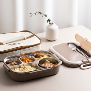 직장인 스텐 식판 도시락통 전자레인지