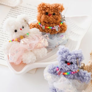 민화샵 곰돌이 모루 인형 만들기 DIY 키링 가방고리 소품 장식용 취미