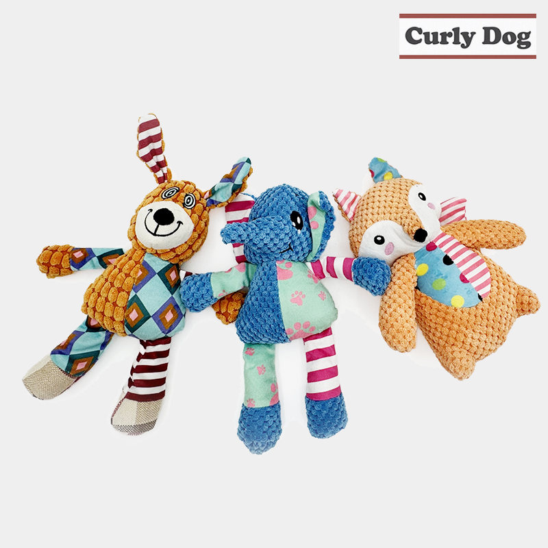 강아지장난감 엠보싱 패치 3종 삑삑이 이갈이 반려견 터그놀이 애착인형