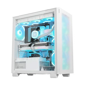 앱코 SUITMASTER M3000 뉴본 ARGB 강화유리 컴퓨터 PC 케이스 화이트