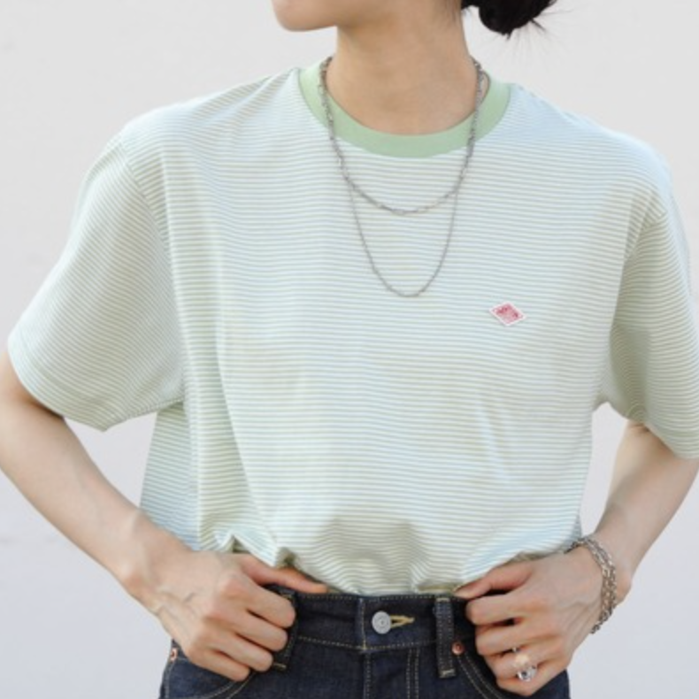 단톤 T/C 이너 반팔 티셔츠 민트 여성용