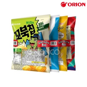 오리온 최고스낵 4묶음 170g 포카칩 오감자 썬칩 꼬북칩 과자 간식 번들