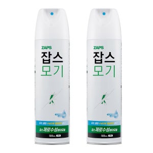 기름기 없는 100%수성 모기약 잡스 제로수성 에어로솔 스프레이 500ml, 2개