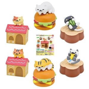 반다이 일본 가샤폰 캡슐 장난감, 애니메이션 피규어, 귀여운 네코 아츠메 고양이 집, 미니어처 아이템, 선물