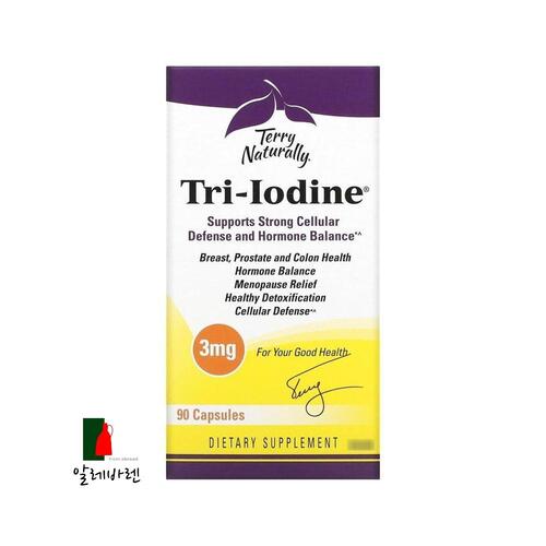 TerryNaturally 트리 <b>요오드</b> 3mg 90캡슐