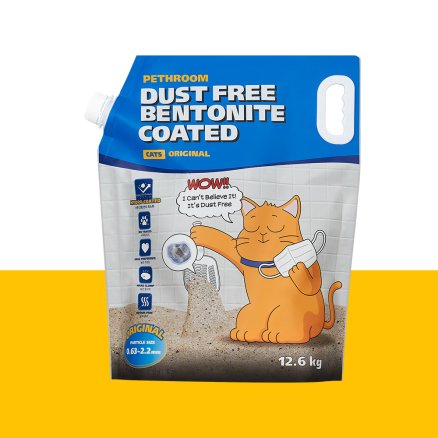 [페스룸] 더스트프리 벤토나이트 코티드 오리지널 (12.6kg 1개입) 먼지없는 고양이 벤토모래