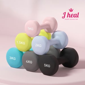 제이힐 프리미엄 홈트 기구 뎀벨 중량 웨이트 네오프렌 덤밸 육각 아령 2개세트 3kg