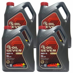 에스오일 세븐 레드 9 SQ 0W20 4L x 4개 1박스 16L 가솔린 LPG 전용 100% 합성 엔진오일