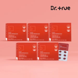 닥터트루 코엔자임 Q10 코큐텐 높은 혈압 항산화 남성 여성 영양제 60캡슐, 5개