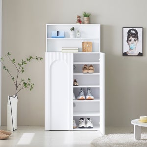 리드로퍼니처 E0등급 빌리 템바보드 6단800 슬림폭 다용도 현관신발장 수납장 현관장