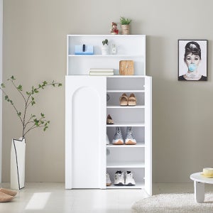 리드로퍼니처 E0등급 빌리 6단800 슬림폭 다용도 현관신발장 수납장 현관장