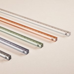 롭다 아크릴 스틱자 30cm 투명 사무용 가정용