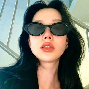 [백화점 상품권 증정] 마르카토 선글라스 헤일리 블랙 mahrcato hailey C001 오벌형 레트로 선글라스