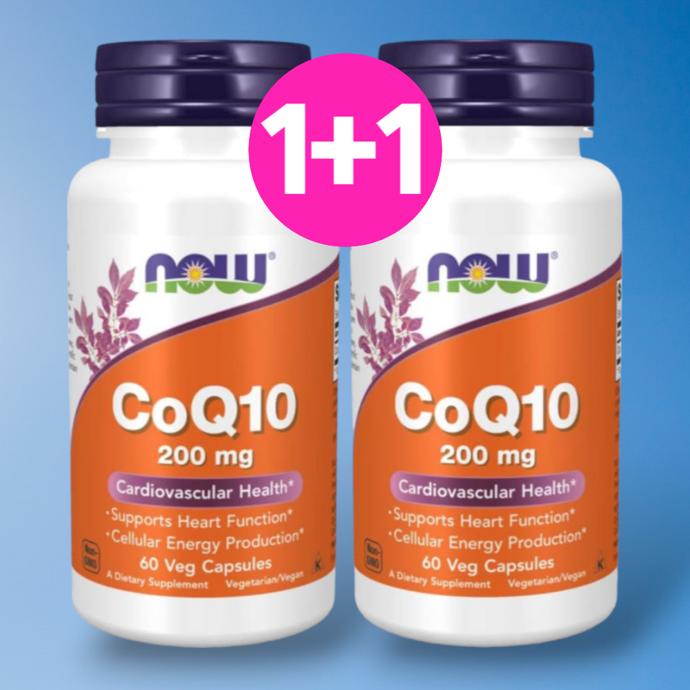 나우푸드 코큐텐 코엔자임큐텐 coq10 <b>유비퀴놀 200mg</b> 60캡슐, 2개