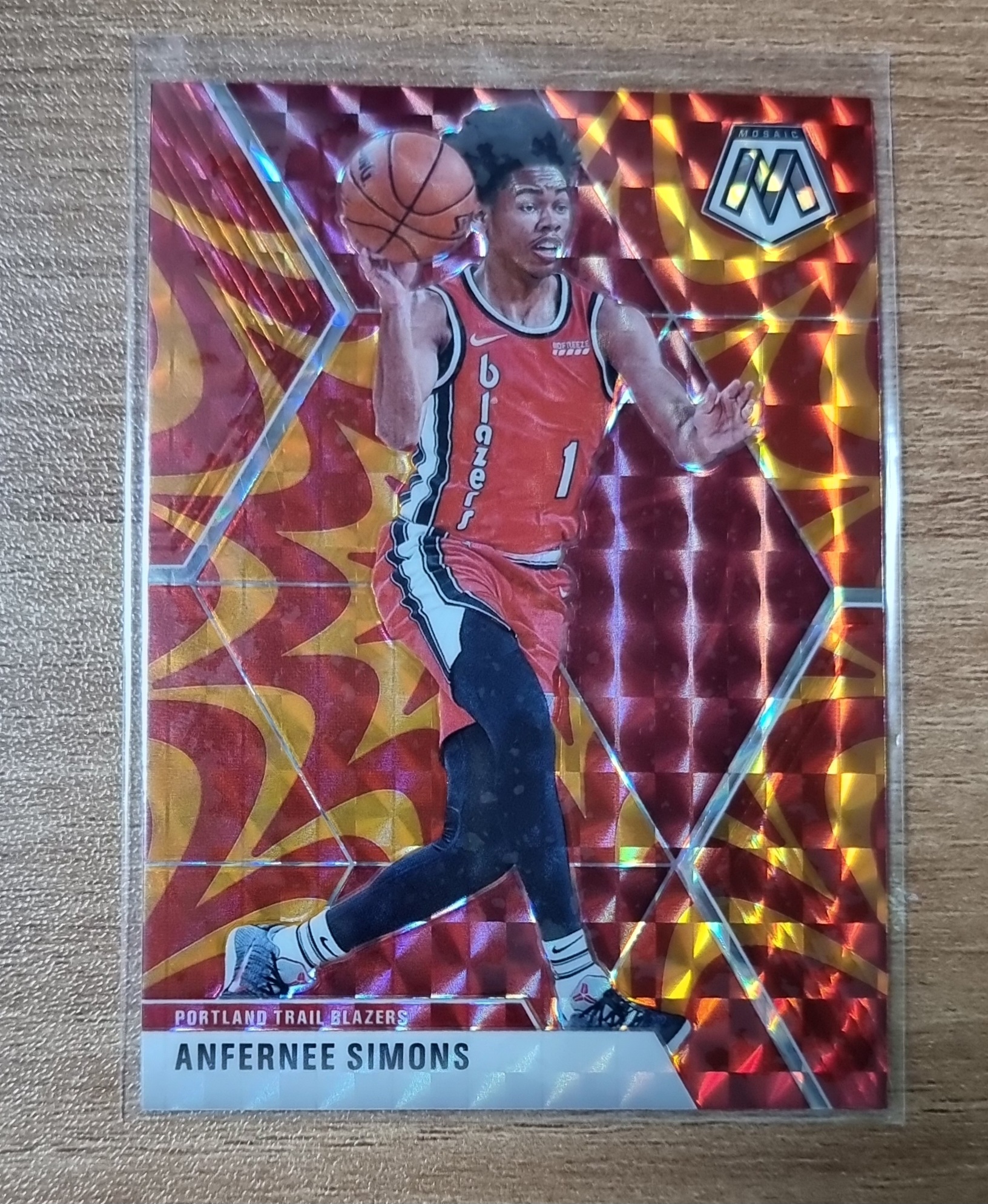 [천냥카드/설명필독] 앤퍼니 사이먼스 2019-20 Panini Mosaic Reactive Orange No-65 NBA카드