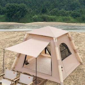 에어 텐트 4-6인용 원터치(여성 혼자 설치) 공기주입식 쉘터 캠핑 캠크닉 피크닉 방수