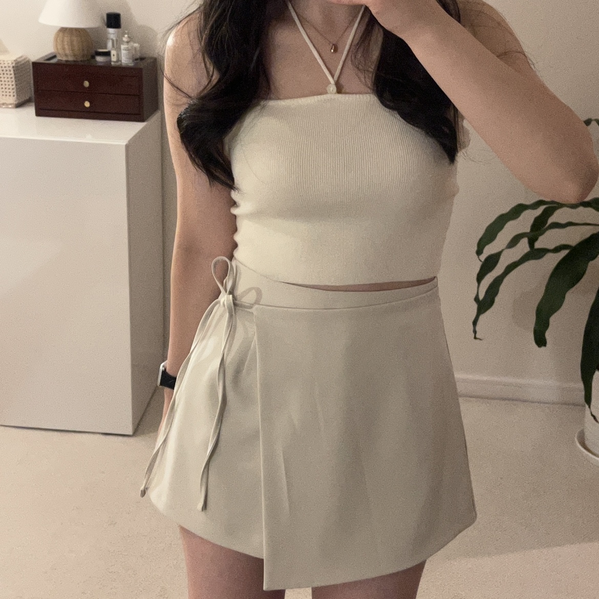 [유어민] 앤디 리본 <b>랩</b> 스커트 <b>pt</b> (2color)