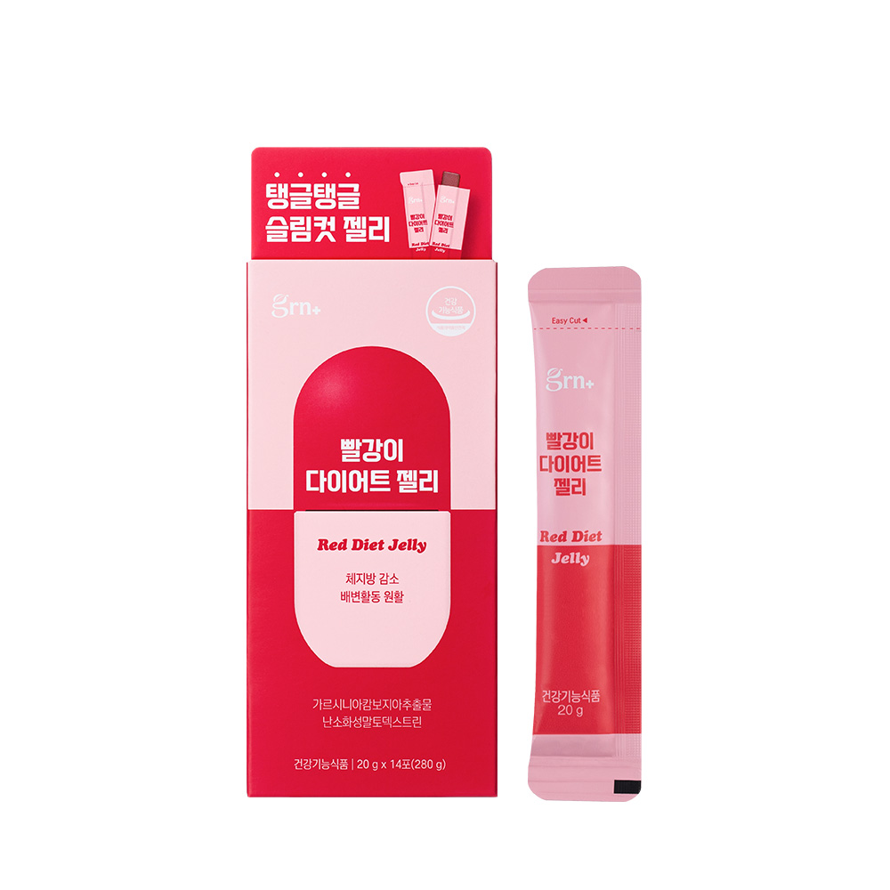 GRN 빨강이 다이어트 젤리 <b>탄수화물</b>컷팅제 가르시니아 쾌변 식이섬유 14포 X 1개