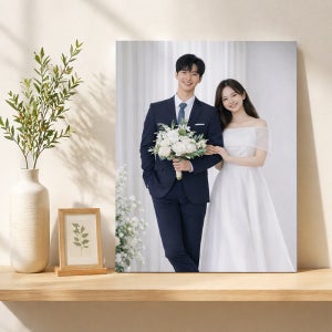 아크릴액자 셀프 웨딩 포토 테이블 탁상 미니 소형 사진 액자 제작 6x8(15x20cm)