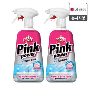 홈스타 핑크파워 욕실 찌든때 클리너 750ml 1+1개 화장실 타일 줄눈 물때 청소 냄새 제거 세정제