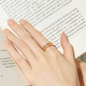 가네시 18K 반지 아젤리아 볼드 로즈골드 여자 와이프선물 금반지