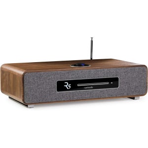 루악 오디오 R5 Hi Fi 블루투스 스피커 월넛 브라운