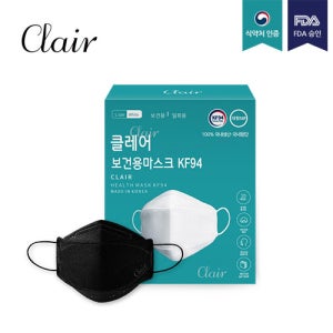 (L size) KF94 클레어 보건용 입체형(3D) 마스크 50매 개별포장