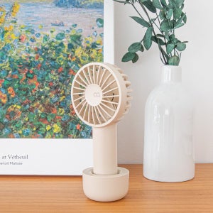 오아 콤비팬 휴대용 미니 손 선풍기 탁상용 2in1 USB 충전식 핸디 핸드 손풍기