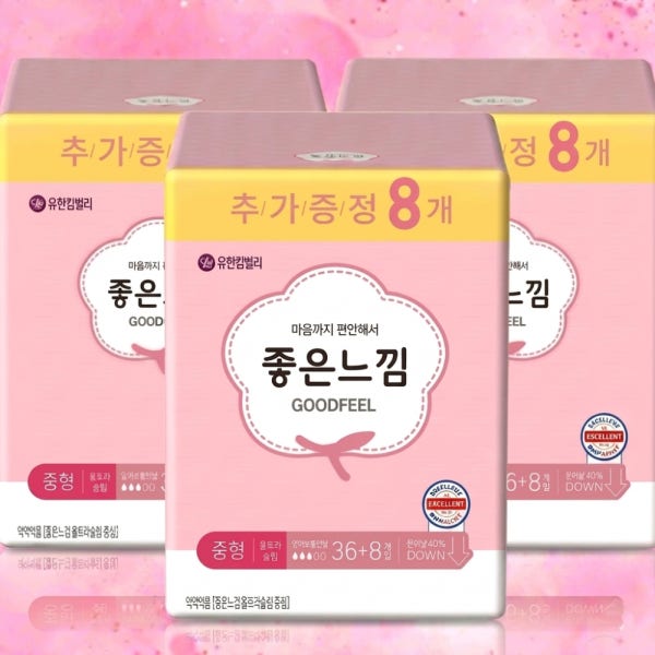 좋은느낌 생리대 울트라슬림 중형 특별기획 3팩