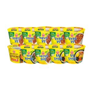 오뚜기 컵밥 오삼불고기 닭갈비 매콤낙지 김치참치 외 5종 총 10개 1세트