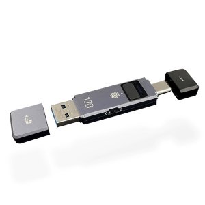 Axxen USB3.2 지문인식 보안데이터 파일보호 OTG메모리 PS10 1TB
