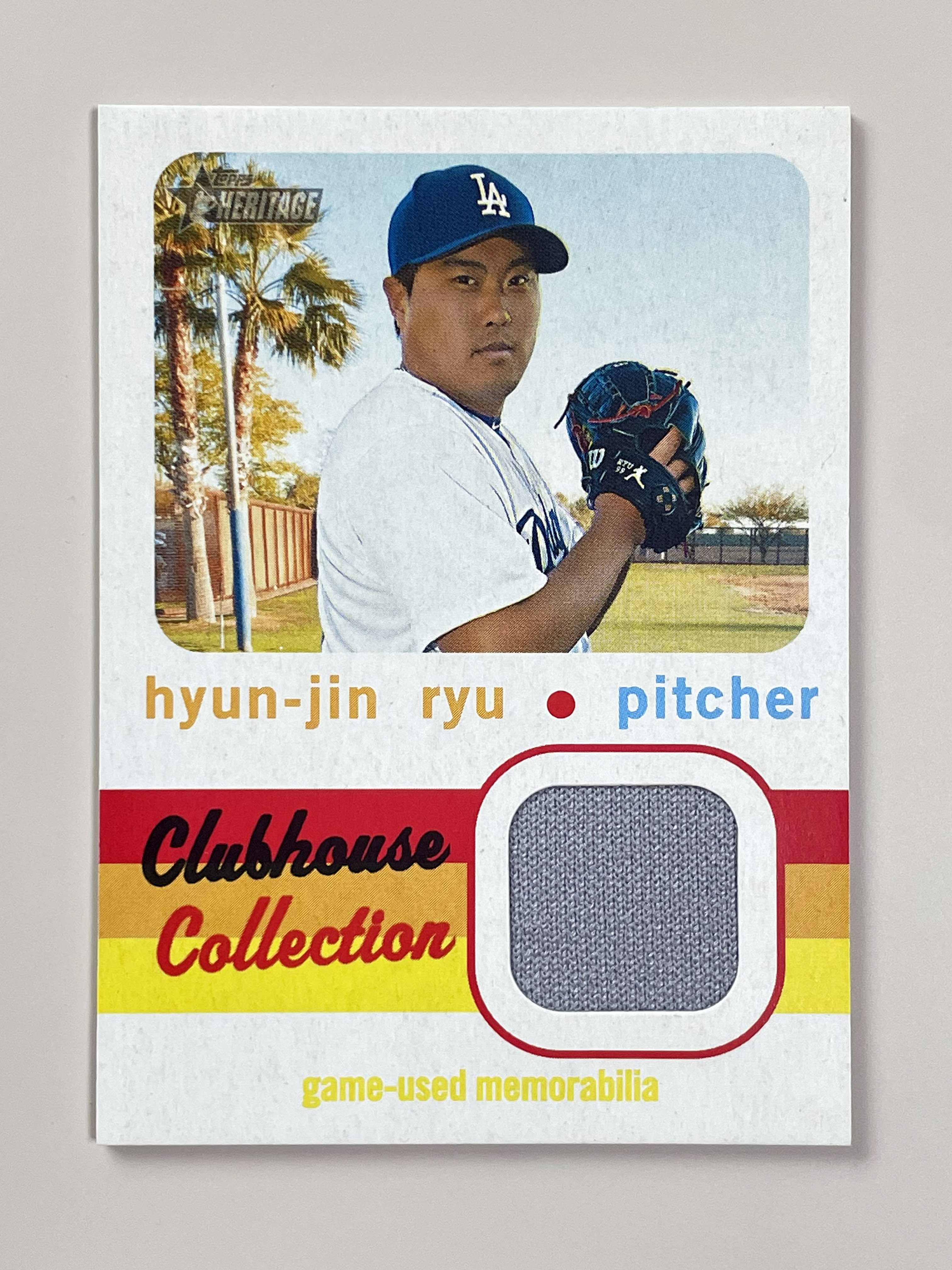 20 Topps Heritage Clubhouse Collection Relic #CCR-HR 류현진