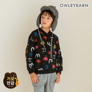 [올리반]올리반 와글와글기모맨투맨(블랙)