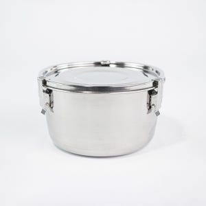 국산 스텐원형찬통 1호 고리찬통 올스텐반찬통