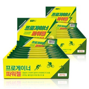 프로게이너 파워젤 레몬맛 2박스(40포)자전거 라이딩 마라톤 철인3종 등산 골프 에너지젤