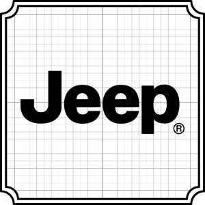 Jeep(지프) 캠핑 아웃도어 차량용 데칼 스티커 무광 검정 Small (가로 100mm)