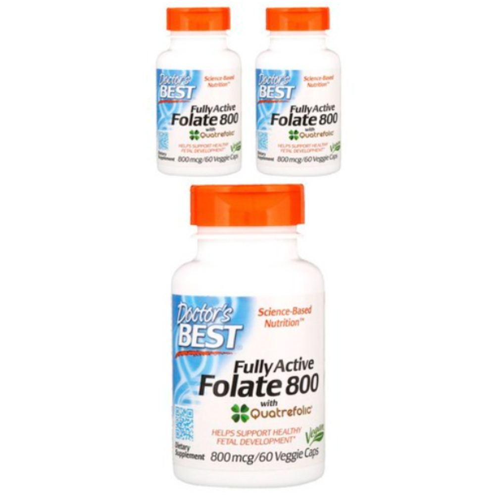 닥터스베스트 활성 엽산 <b>폴레이트 800mcg</b> 60정 3통