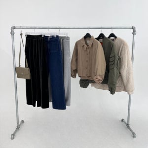 파이프행거 1단 실버 행거