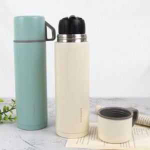 락앤락 스텐 이지컵 보온병 480ml 아이보리/민트 손잡이 원터치 보온/보넹 텀블러